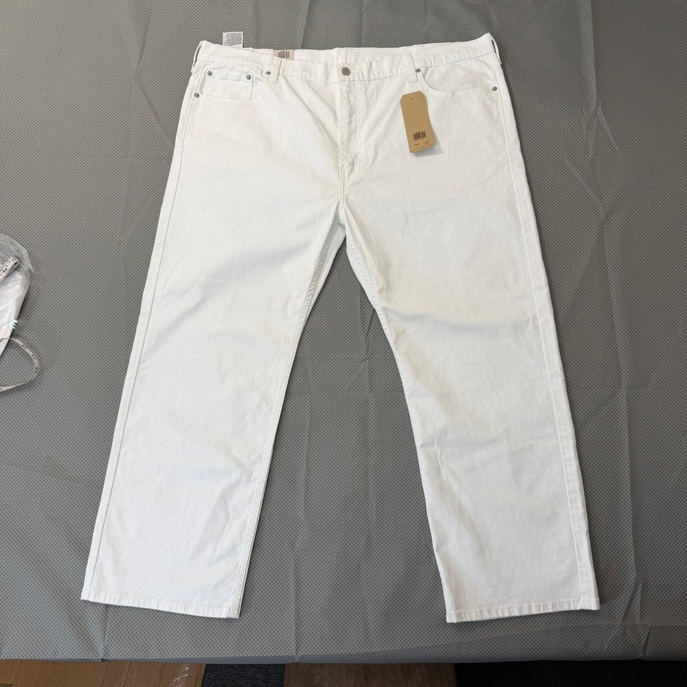 Levi's 569 Loose Straight Jeans Men 44x30 White Big & Tall Casual Relaxed NWT